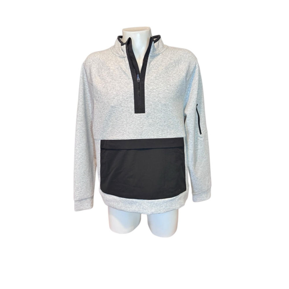 Men's DSG Pullover XXL Gray Black 1/4 Zip Sport Fleece